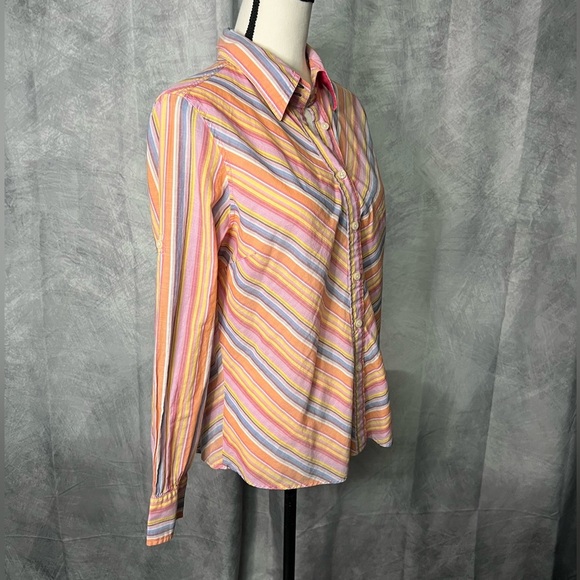 Tommy Hilfiger Orange, Yellow, Blue, White etc. Colorful Pastel Button Down - 12 - Picture 4 of 12